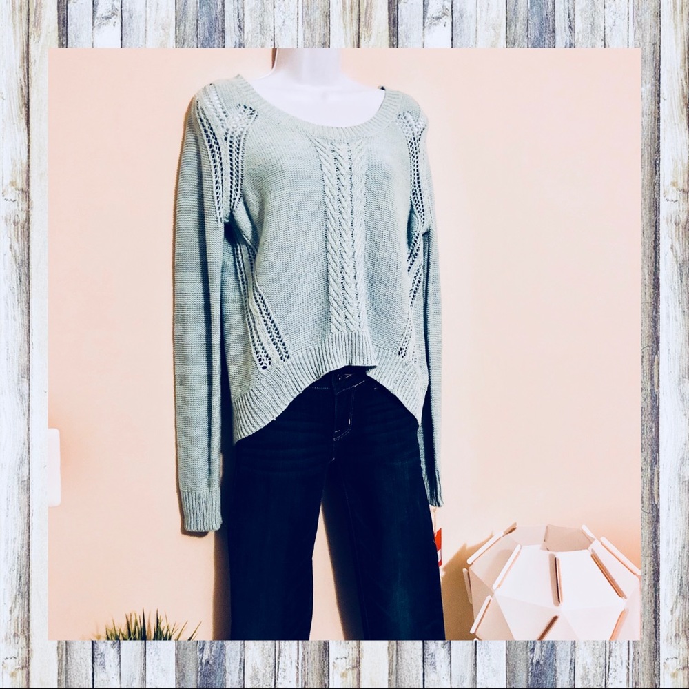PRICE DROP NEW Mossimo Light Blue Crochet Sweater